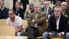 El Bigotes, Pablo Crespo y Francisco Correa, en el juicio a la Gürtel valenciana. EFE