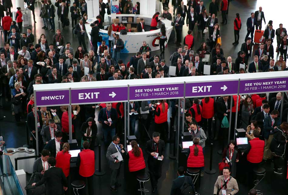 Asistentes al Mobile World Congress