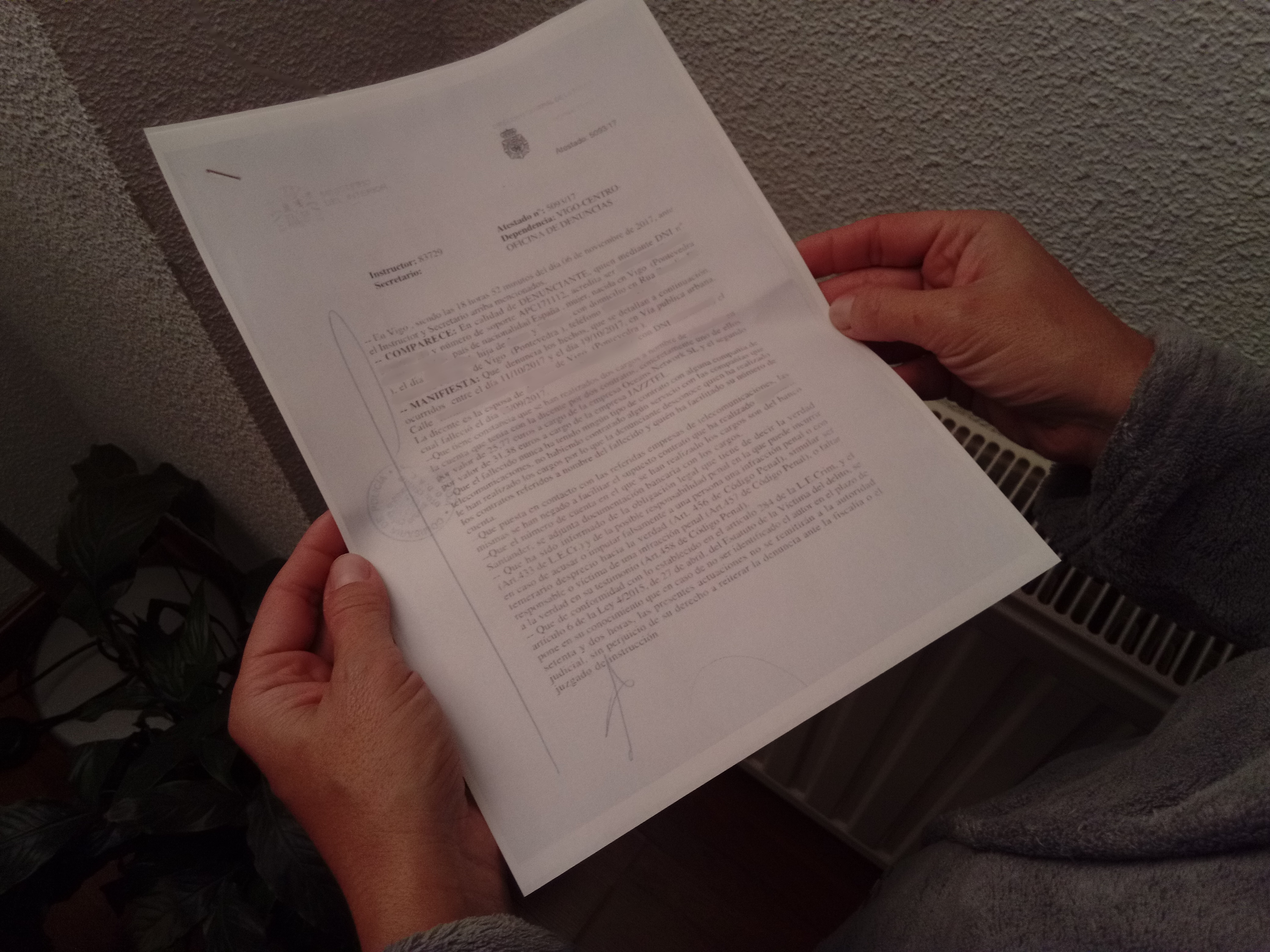 La familia ha presentado una denuncia en la comisaría del Cuerpo Nacional de Policía de Vigo. 