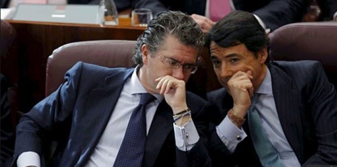 Francisco Granados e Ignacio González, en una sesión de la Asamblea de Madrid. 