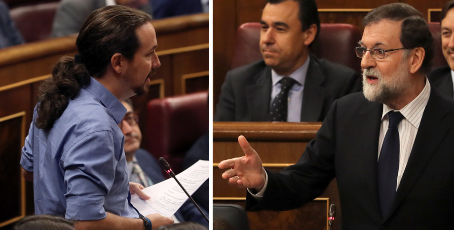 Pablo Iglesias y Mariano Rajoy en el Congreso 