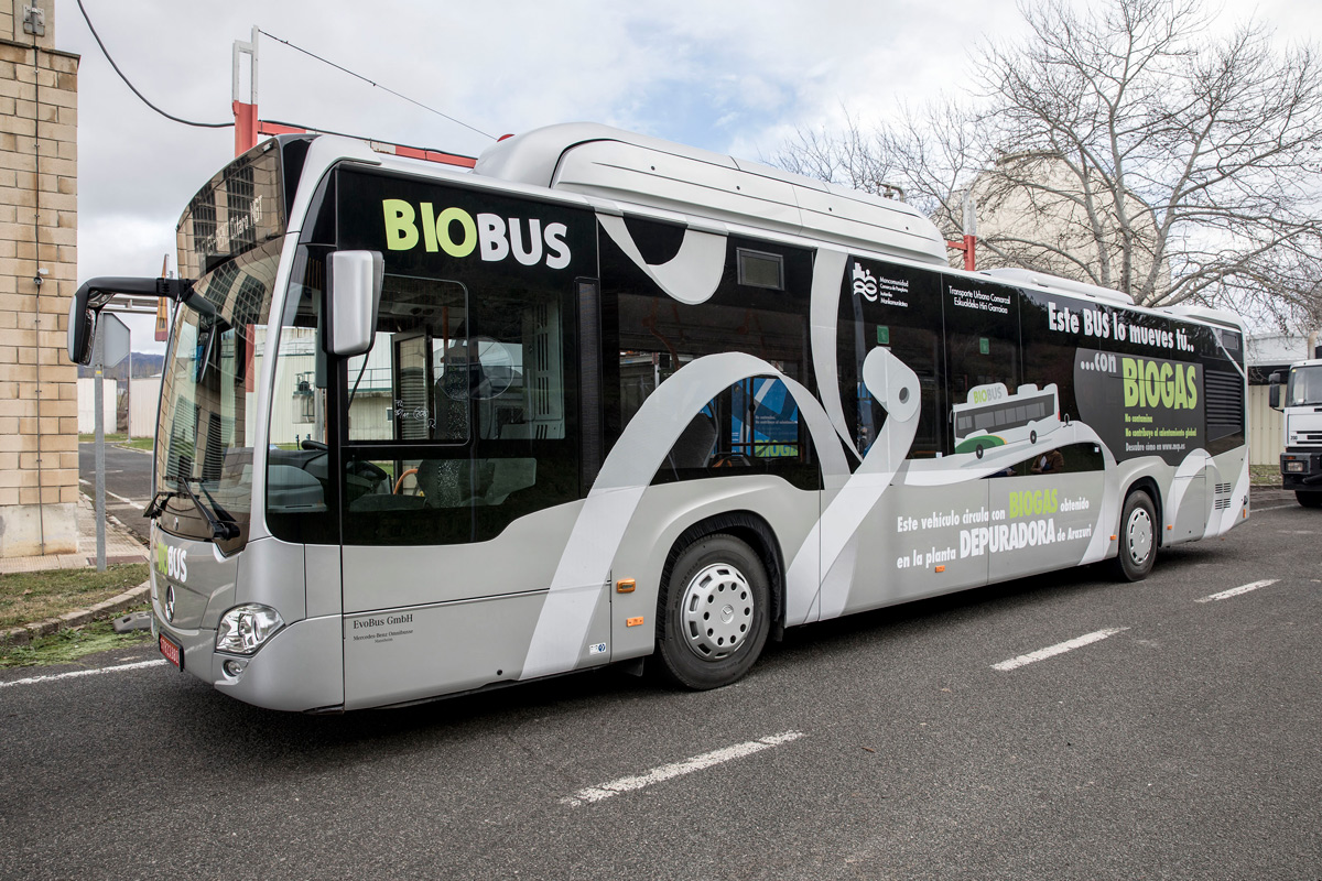 Un bus en Pamplona que funciona con biocombustible