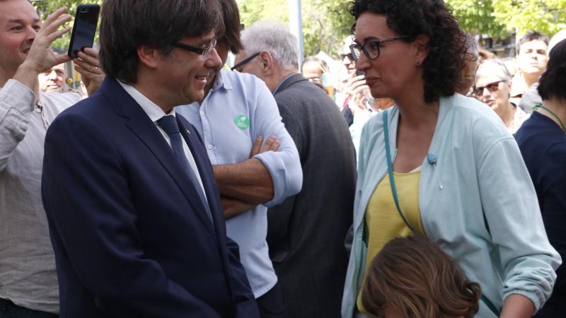 Carles Puigdemont i Marta Rovira en una imatge d'arxiu.