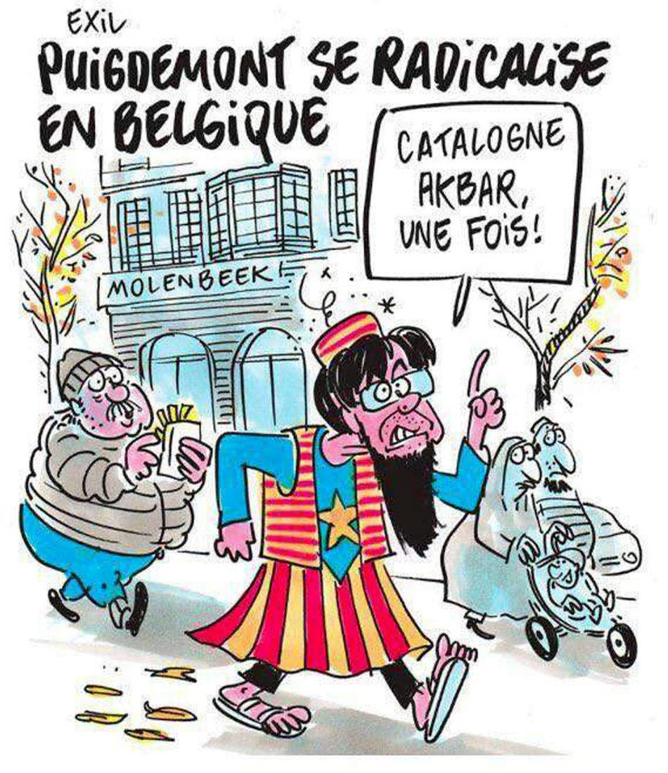 Charlie Hebdó se ríe de la ‘radicalización’ de Puigdemont