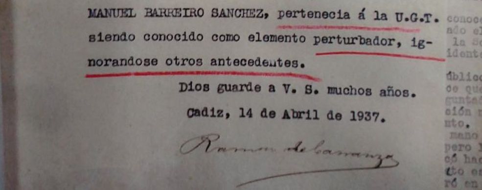 Uno de los documentos que prueban la intensa actividad delatora de Ramón de Carranza.