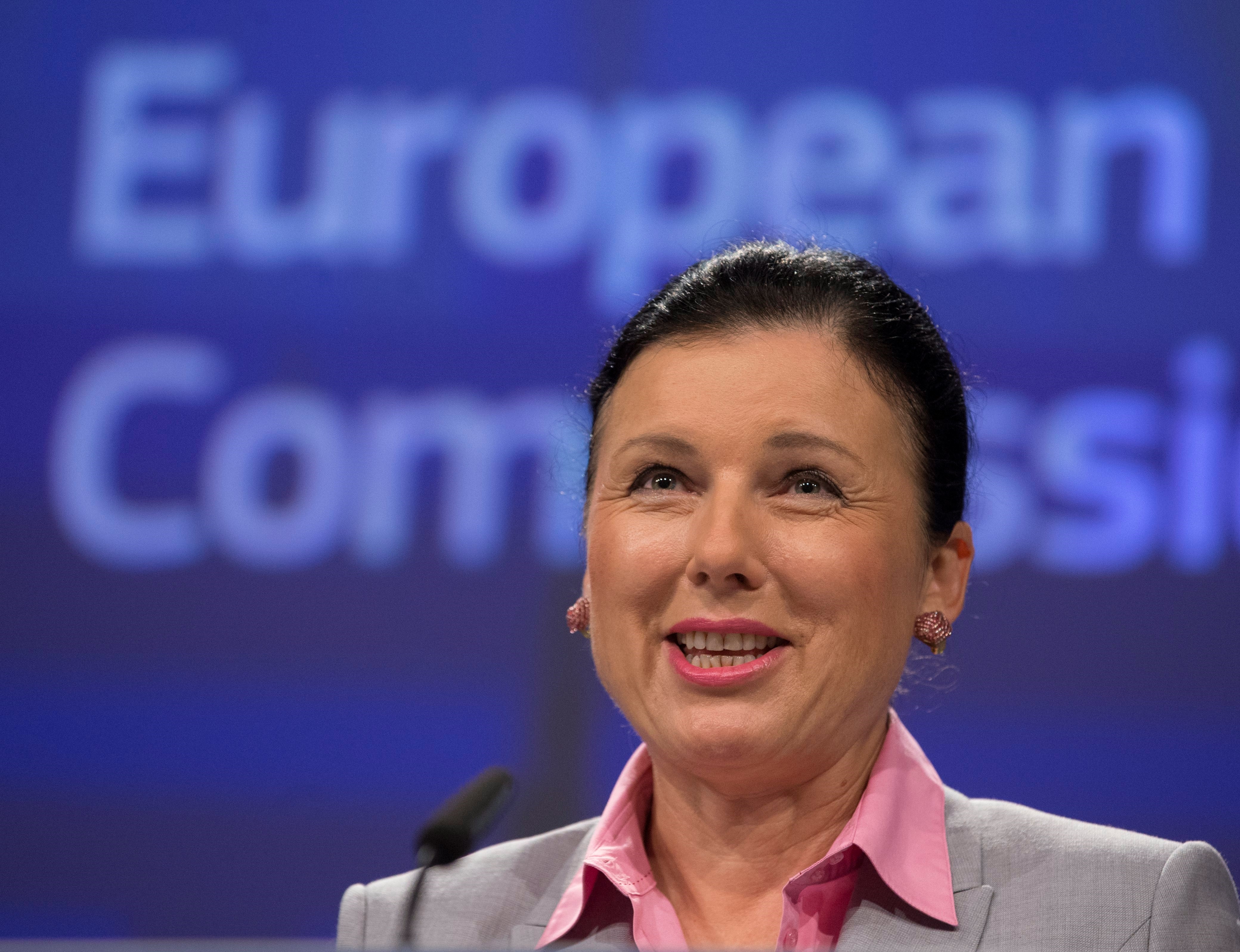La Comisaria europea de Justicia, Consumidores e Igualdad de Género, Vera Jourova