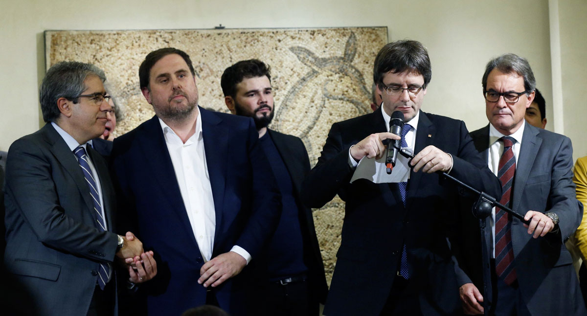 Homs, Junqueras, Rufián, Puigdemont y Mas