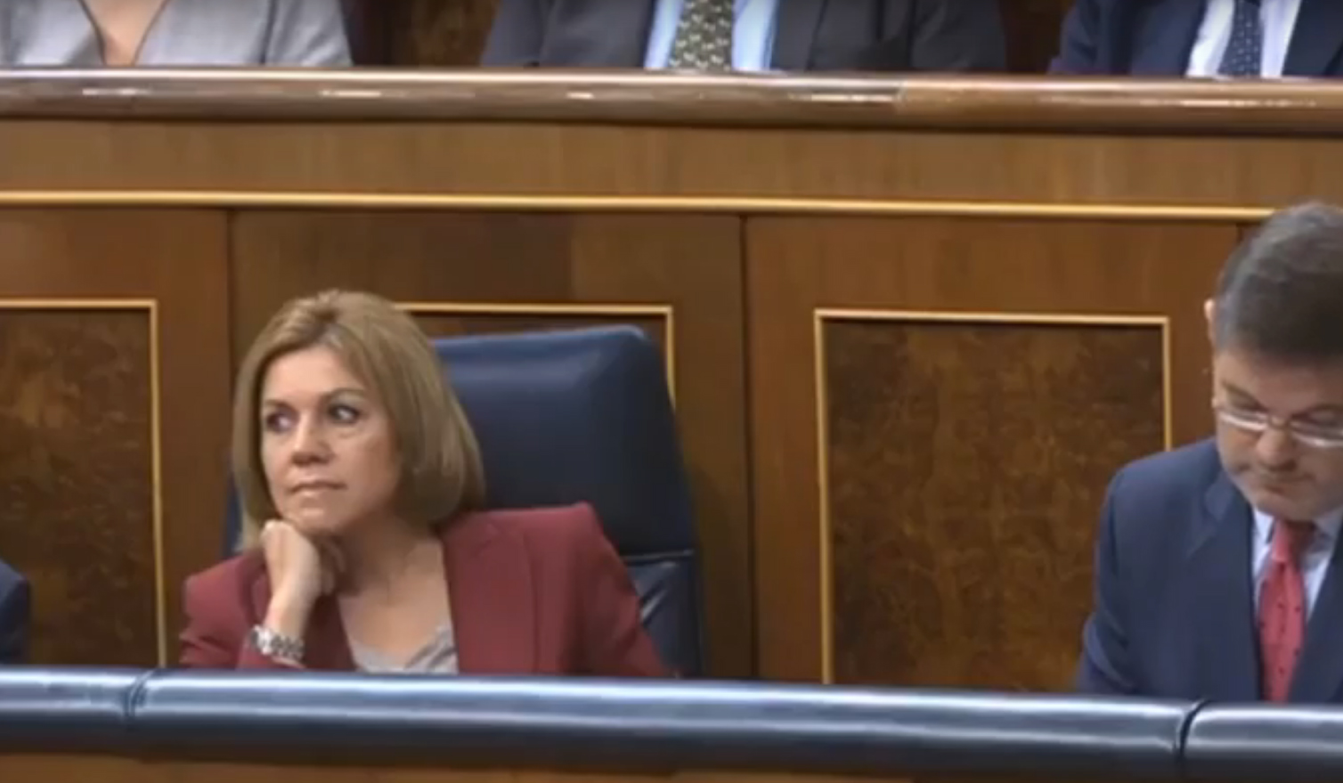 María Dolores de Cospedal, en el Congreso de los Diputados.