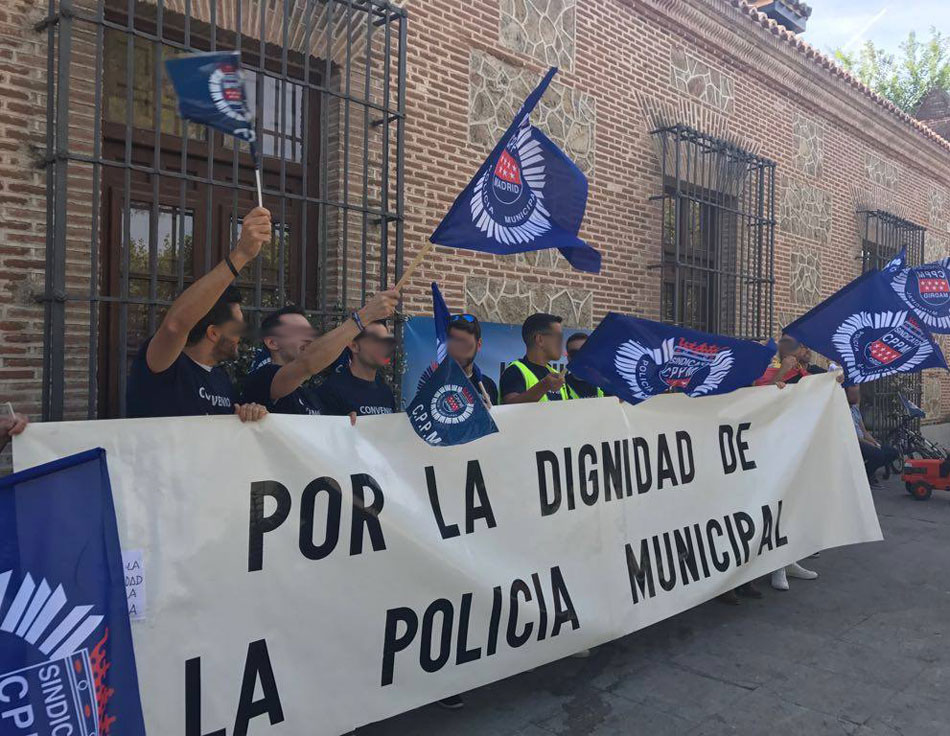 Manifestación del Colectivo Profesional de la Policía Municipal de Madrid