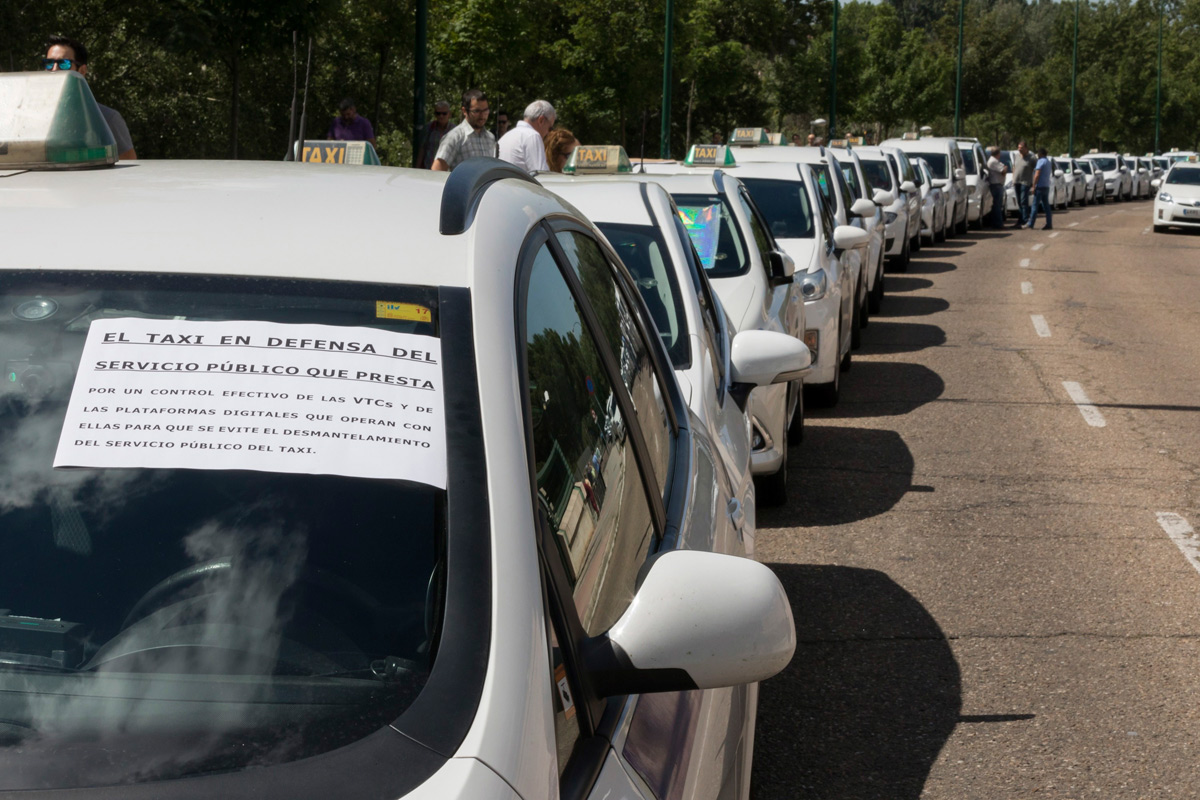 Protesta del sector del taxi