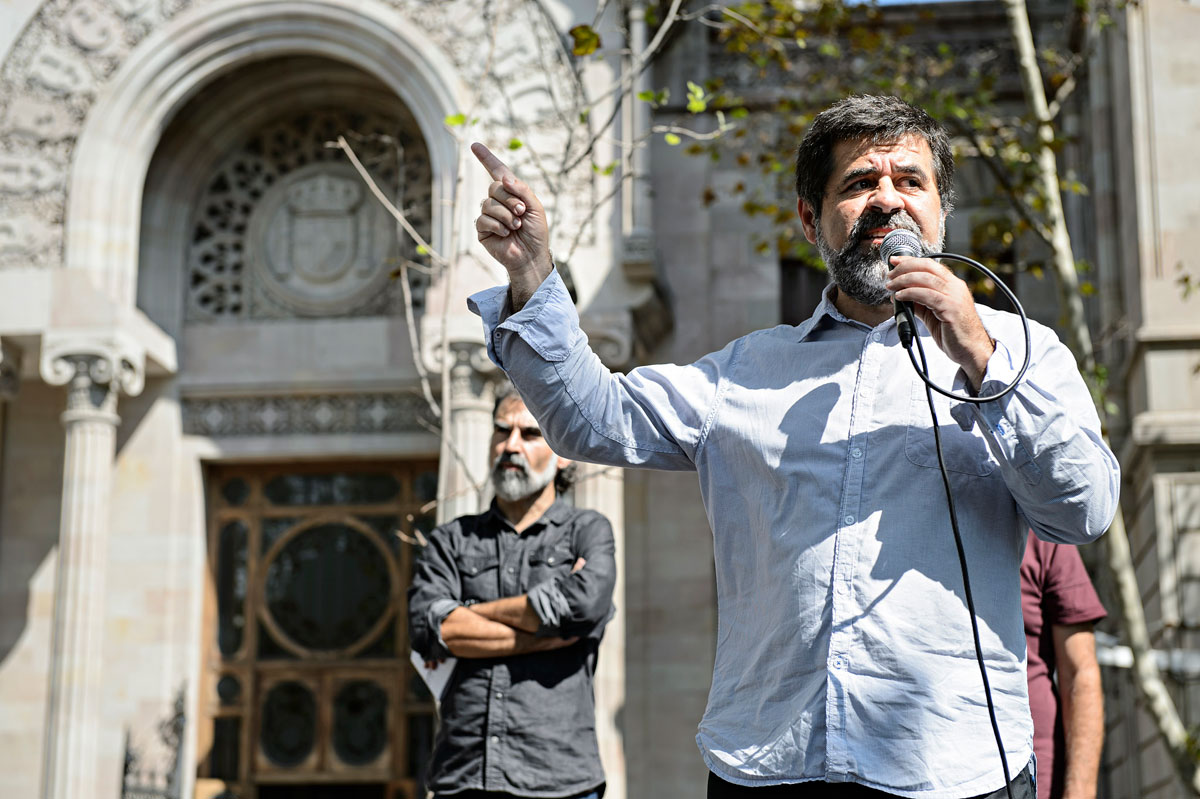 El líder de la ANC, Jordi Sànchez, durante un acto