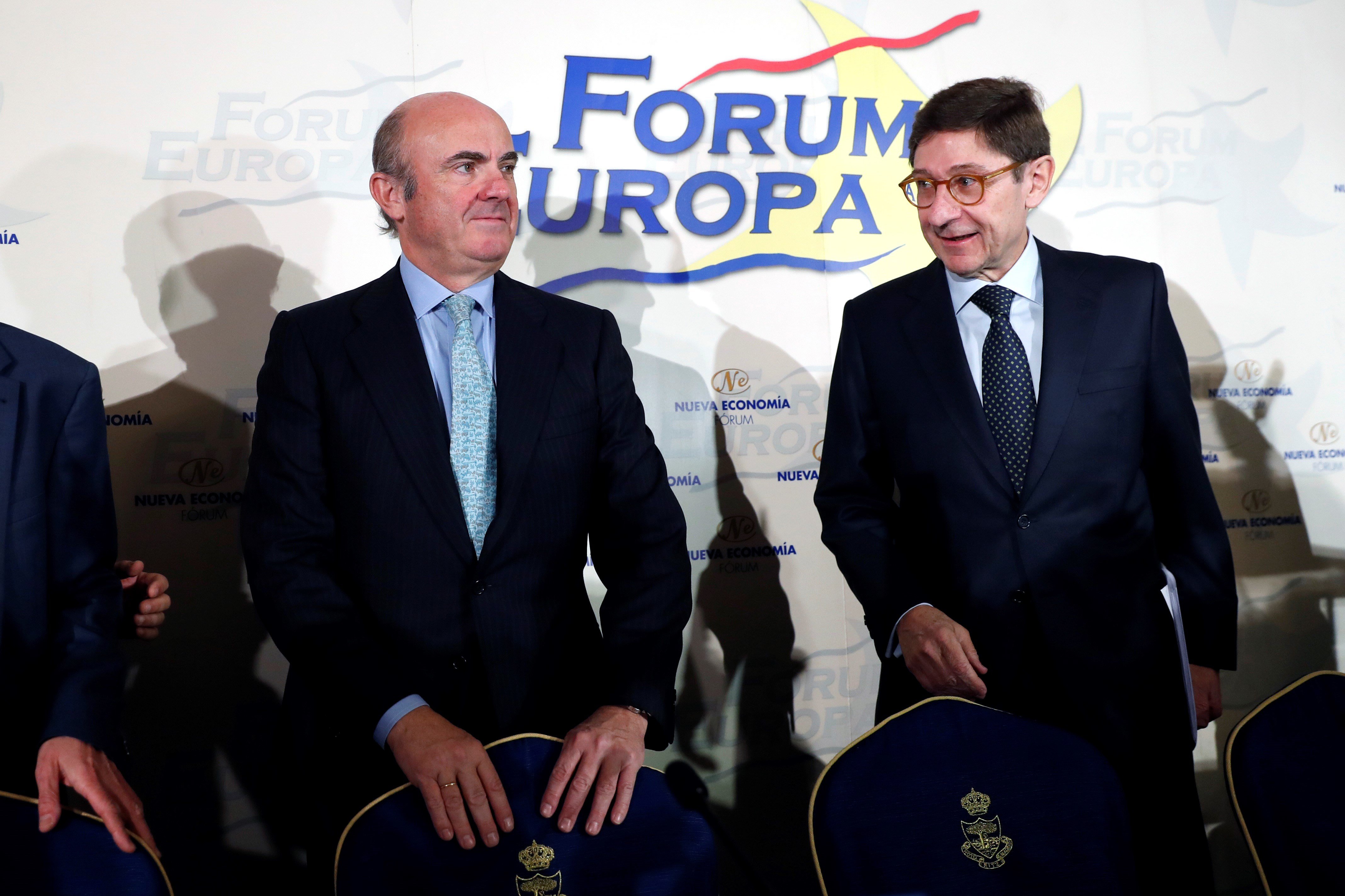 El presidente de Bankia, José Ignacio Goirigolzarri pronunció hoy una conferencia en el Forum Europa presentado por el ministro de Economía Luis de Guindos