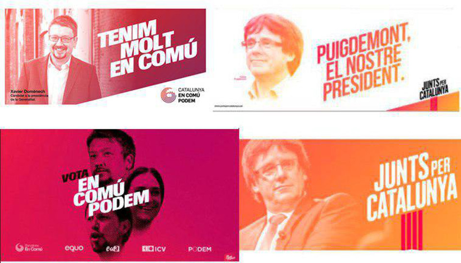 Echenique denuncia que Puigdemont le copia los diseños de los carteles para el 21-D