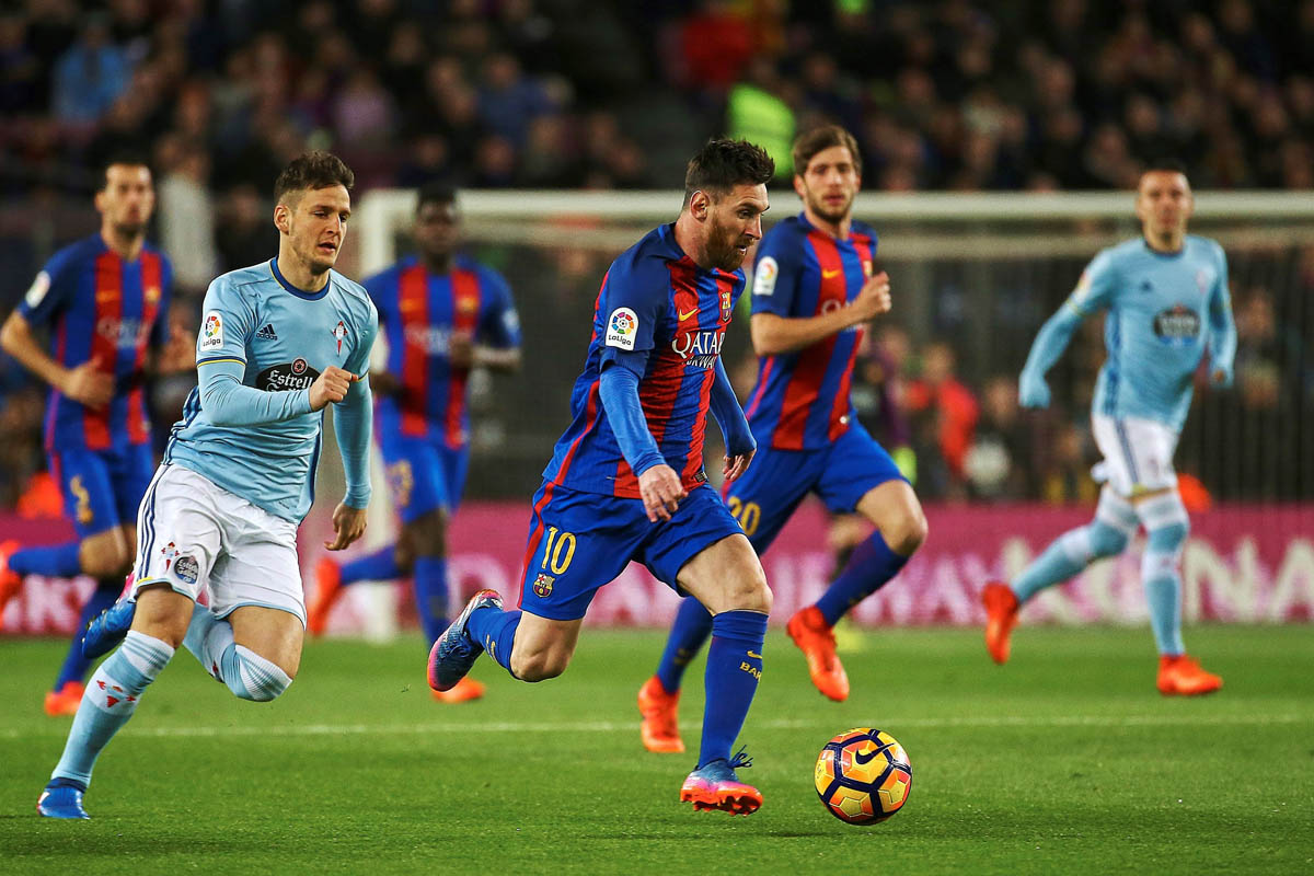 Imagen de archivo de un partido entre el FC Barcelona y el Celta, la pasada temporada