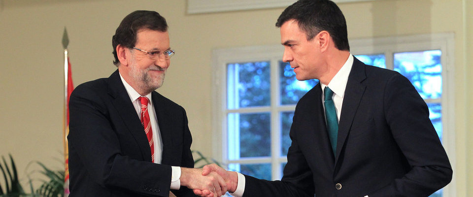 Mariano Rajoy y Pedro Sánchez, en un encuentro en la Moncloa.