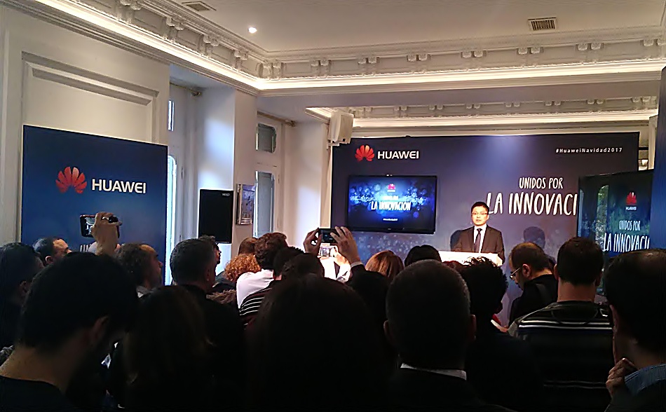 Tony Jin Yong, CEO de Huawei España, durante su intervención este martes en Madrid. 
