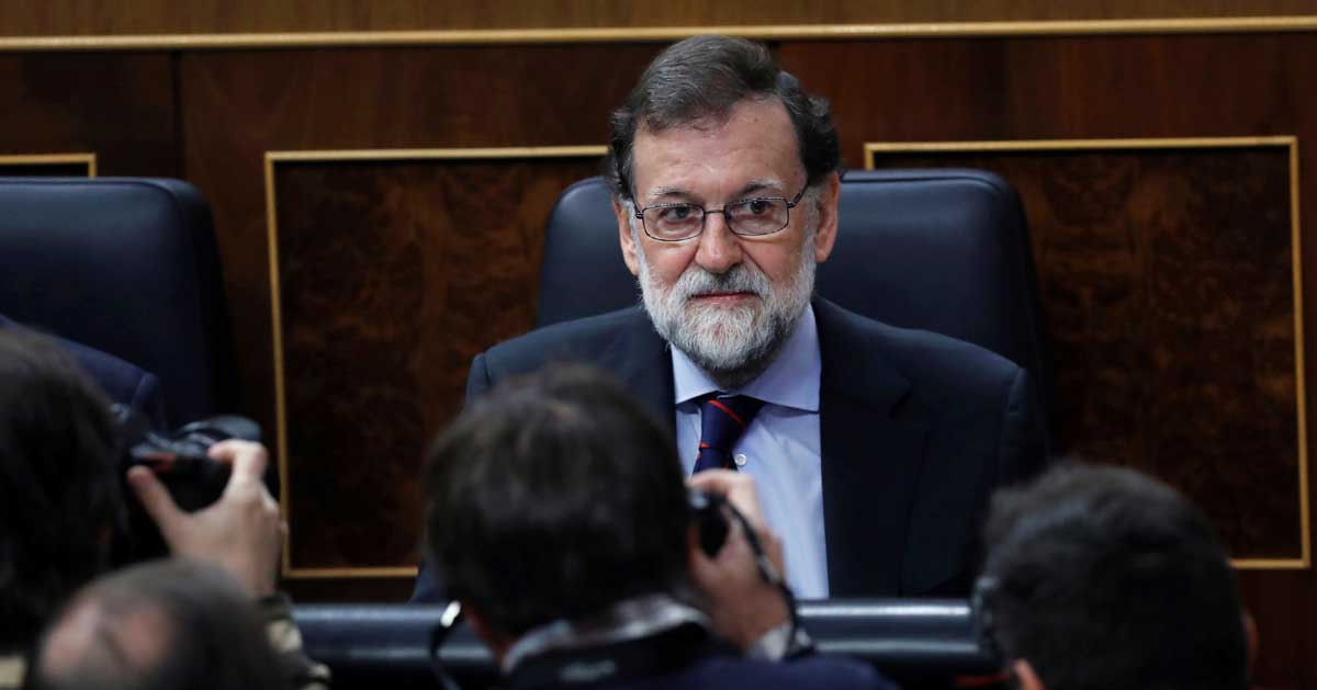 El presidente del Gobierno, Mariano Rajoy, en su escaño del Congreso.