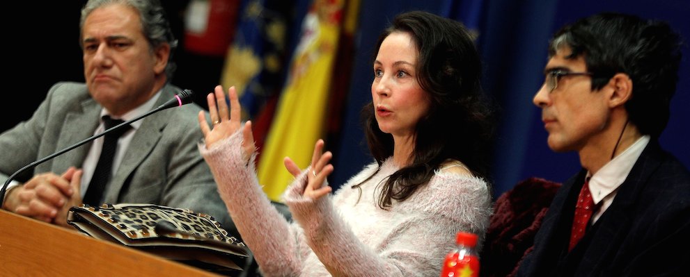 La instructora de los ERE, ayer en una conferencia en Valencia.