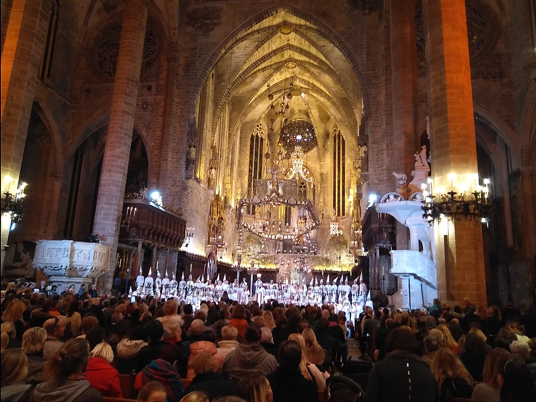 La catedral de Palma durante el concierto de Santa Lucía