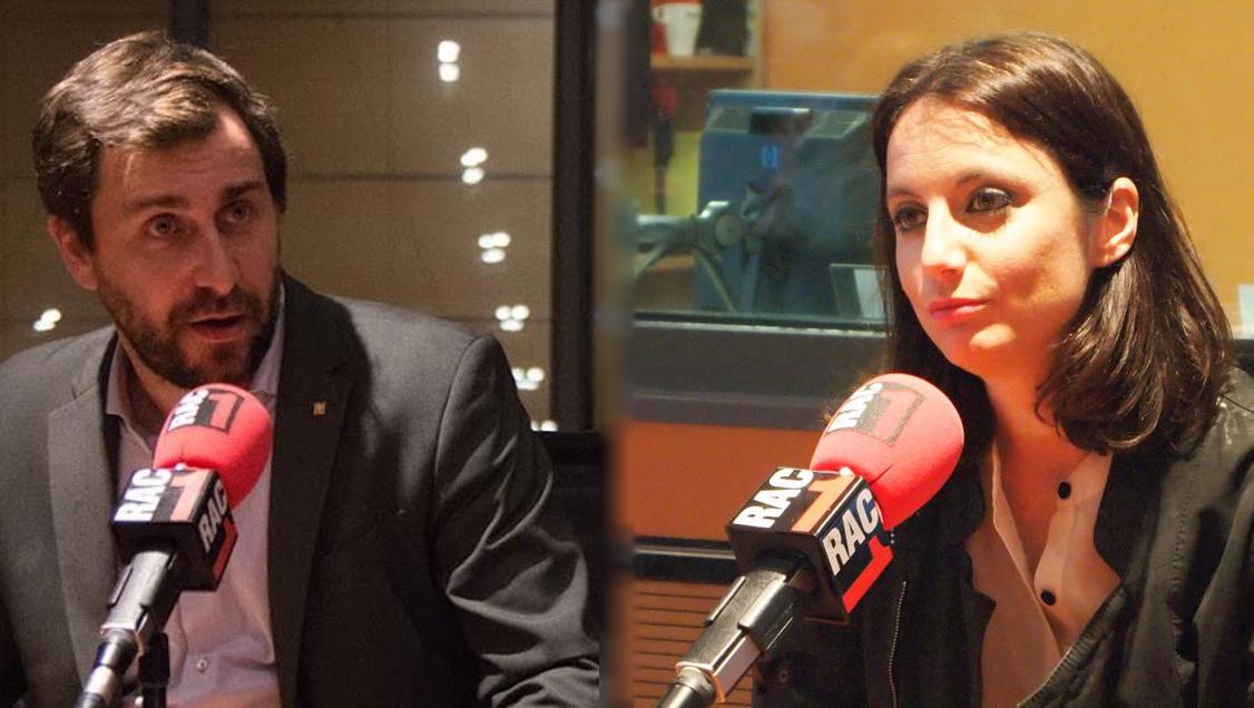 Imagen de archivo de RAC1 con Toni Comí y Andrea Levy durante una tertulia