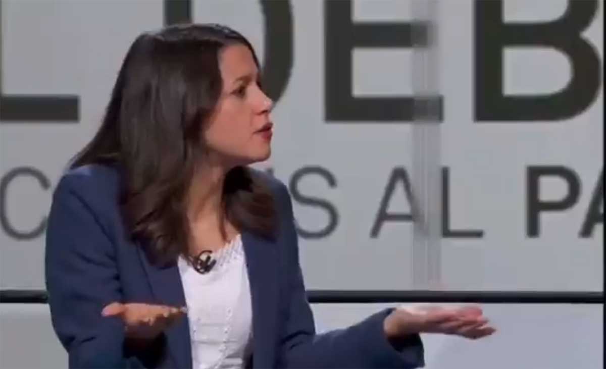 Inés Arrimadas, durante el debate de TV3