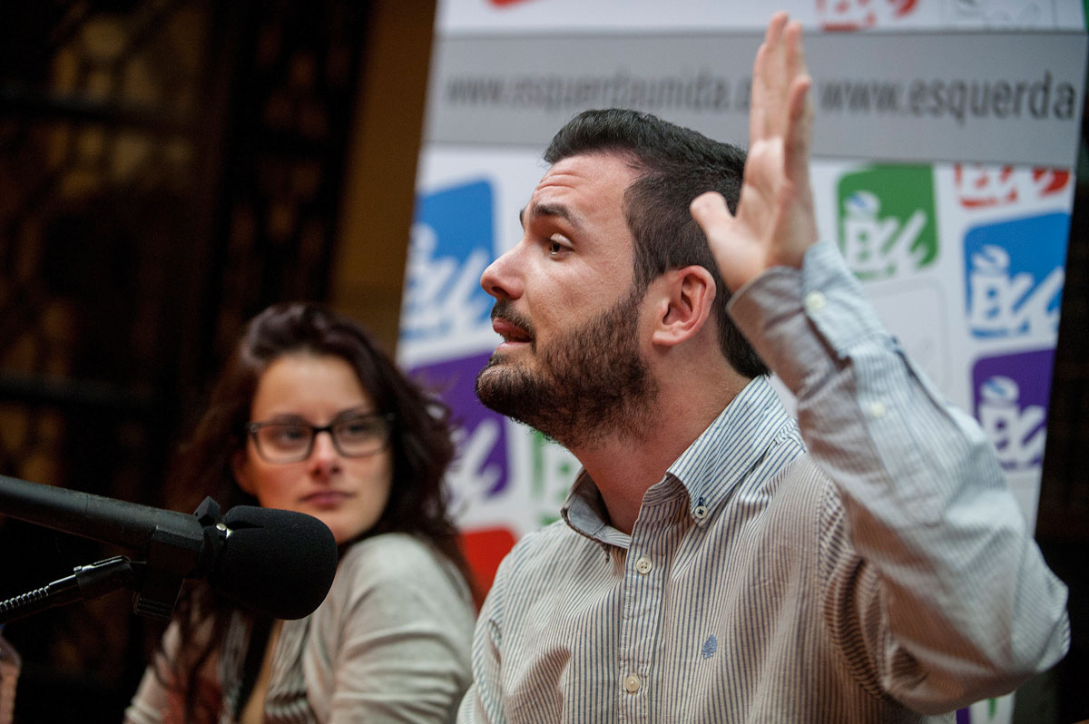 El economista Eduardo Garzón durante una ponencia