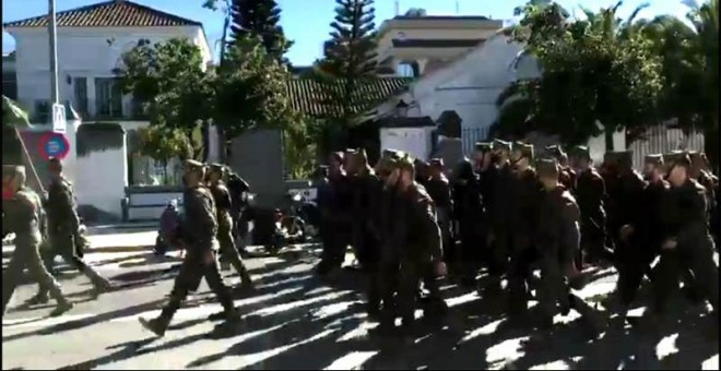 Captura del vídeo con los cánticos machistas en Sanlúcar de Barrameda.