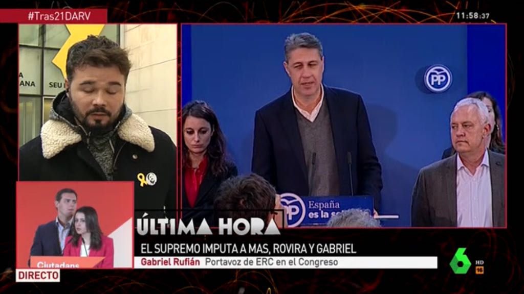 Gabriel Rufián en Al Rojo Vivo