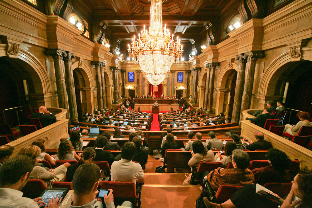 Sesión en el Parlament de Cataluña