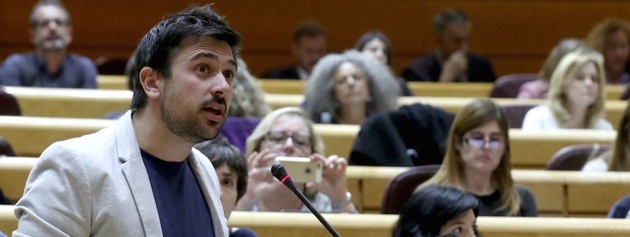 El secretario general de Podemos en la Comunidad de madrid, Ramón Espinar. 