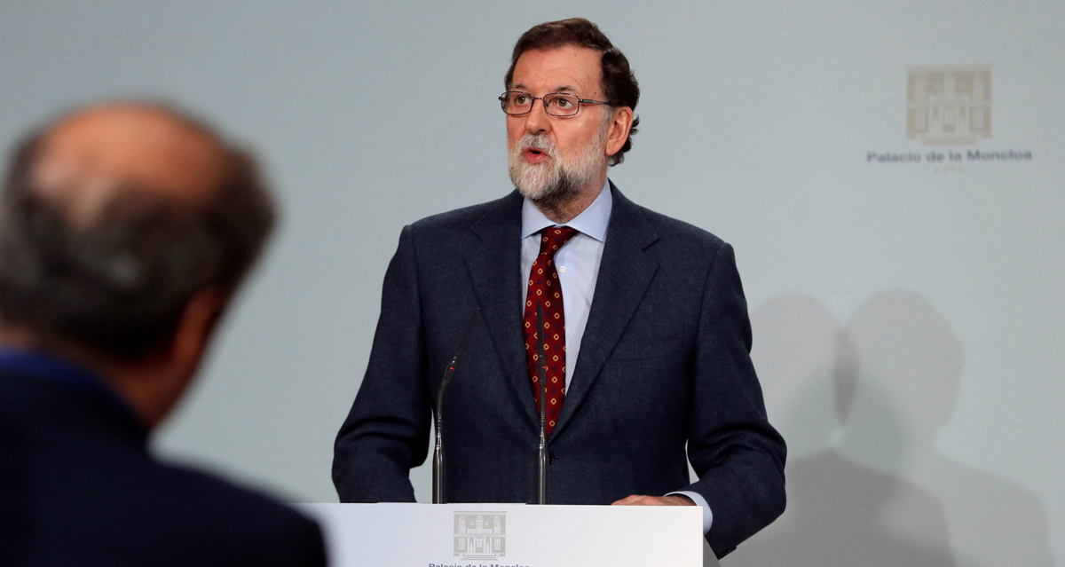 El presidente del Gobierno Mariano Rajoy en La Moncloa.