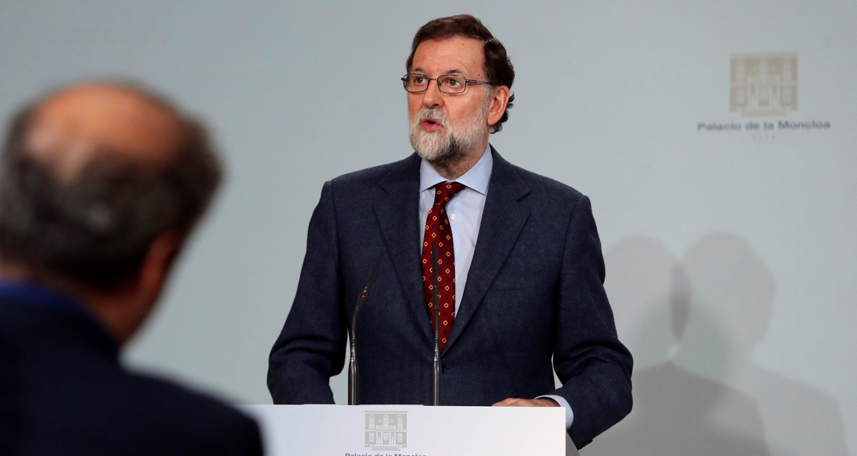 El presidente del Gobierno Mariano Rajoy en La Moncloa.