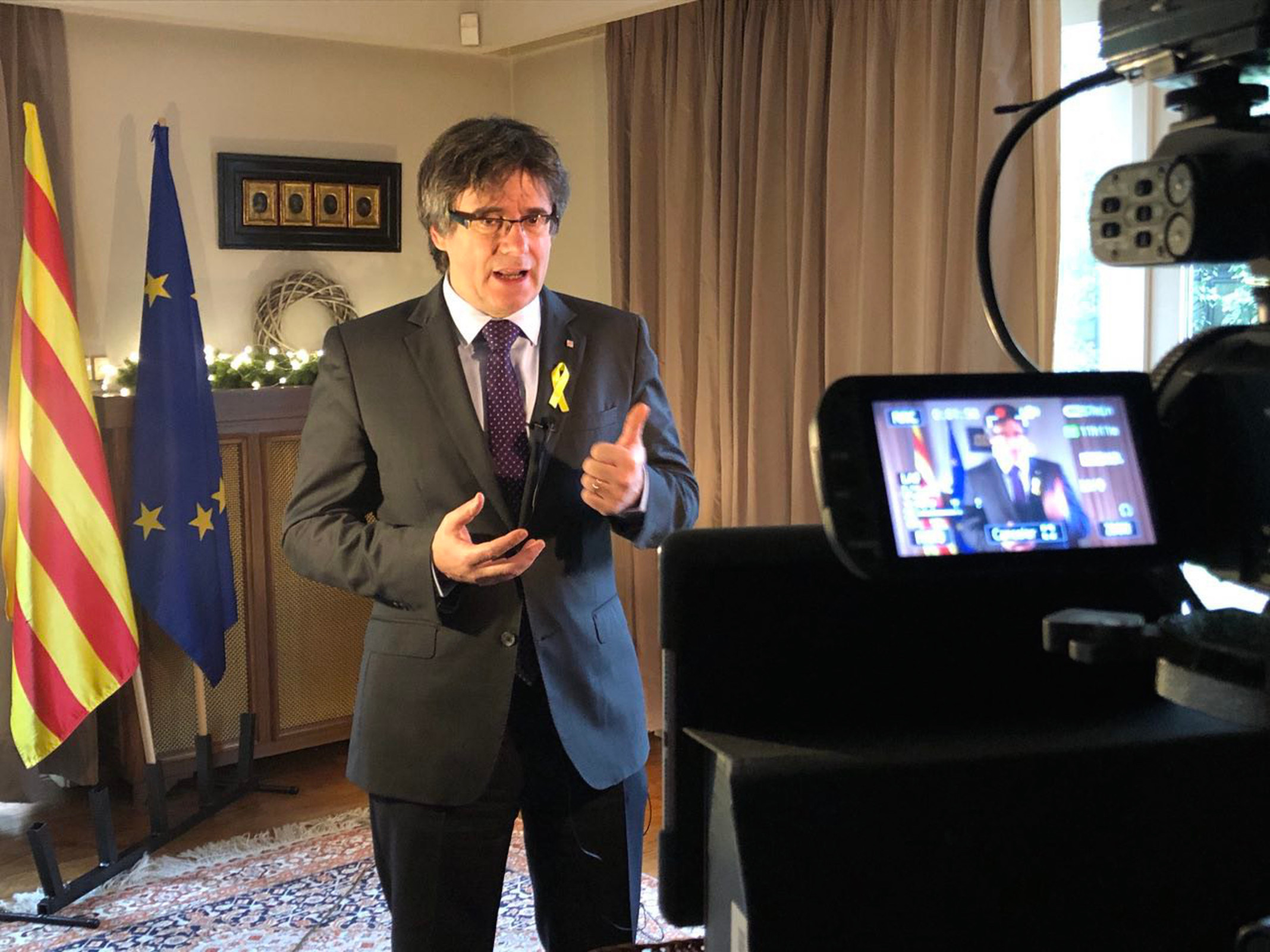 Carles Puigdemont ha fet el discurs de cap d'any des de Brussel·les.