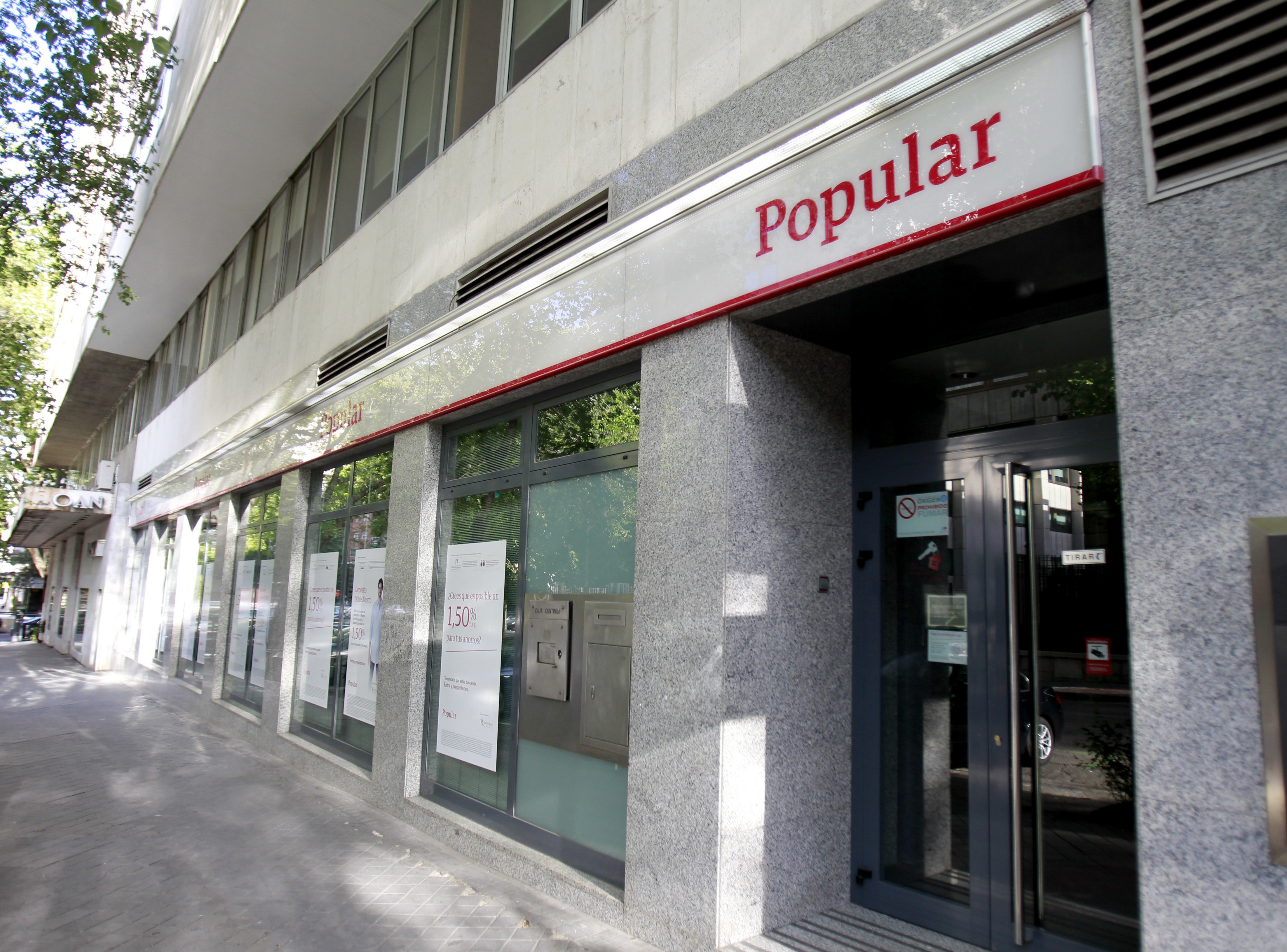 Oficina del Banco Popular en la zona de Cuzco, en Madrid