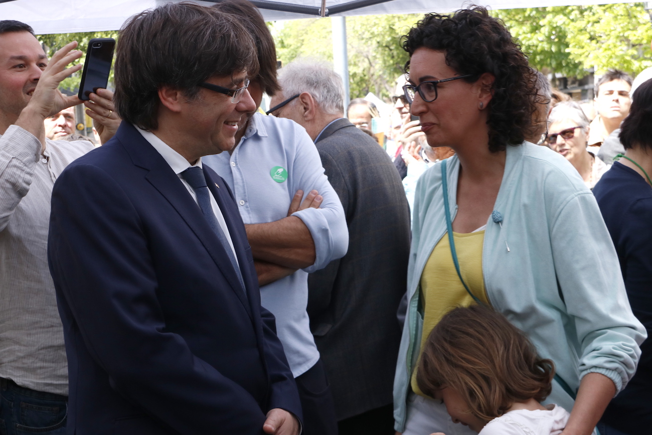 Carles Puigdemont i Marta Rovira.