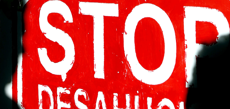 Vista de una concentración de Stop Desahucios Vista de una concentración de Stop Desahucios