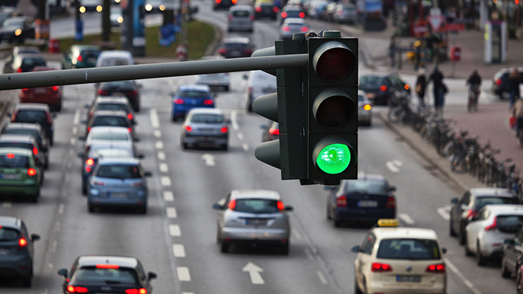 Semáforo y tráfico (foto del blog de la Caixa)