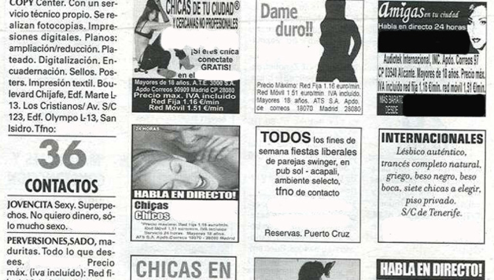 Los medios andaluces se han comprometido a no publicar anuncios de prostitución.