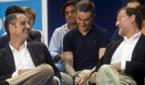 Francisco Camps y Ricardo Costa junto a Mariano Rajoy
