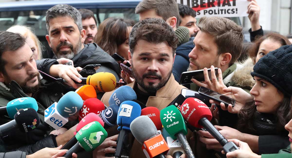 El portavoz adjunto de ERC en el Congreso, Gabriel Rufián