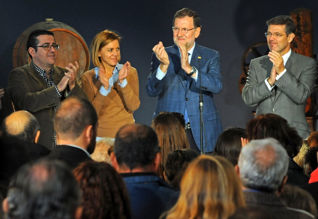 María Dolores de Cospedal junto a Mariano Rajoy y Rafael Catalá