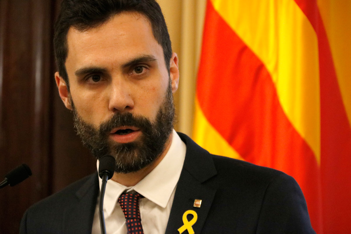 El presidente del Parlament, Roger Torrent