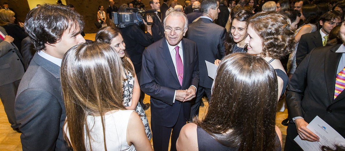 Isidro Fainé (c), presidente del patronato de la Fundación La Caixa