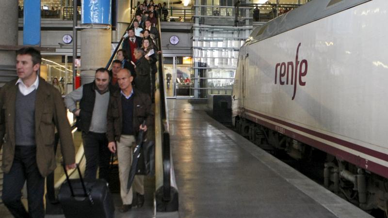 Andén de la estación de Atocha (Madrid). 