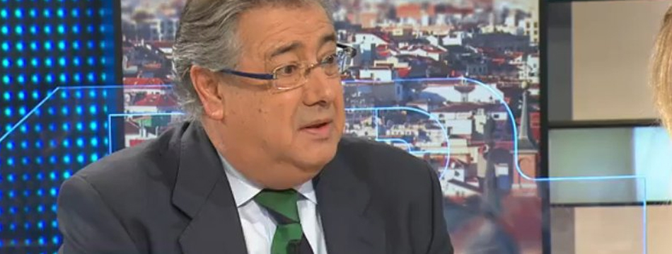 El ministro del Interior, Juan Ignacio Zoido, en una entrevista en televisión.