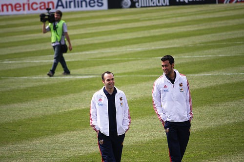 Andrés Iniesta y Sergio Busquets.