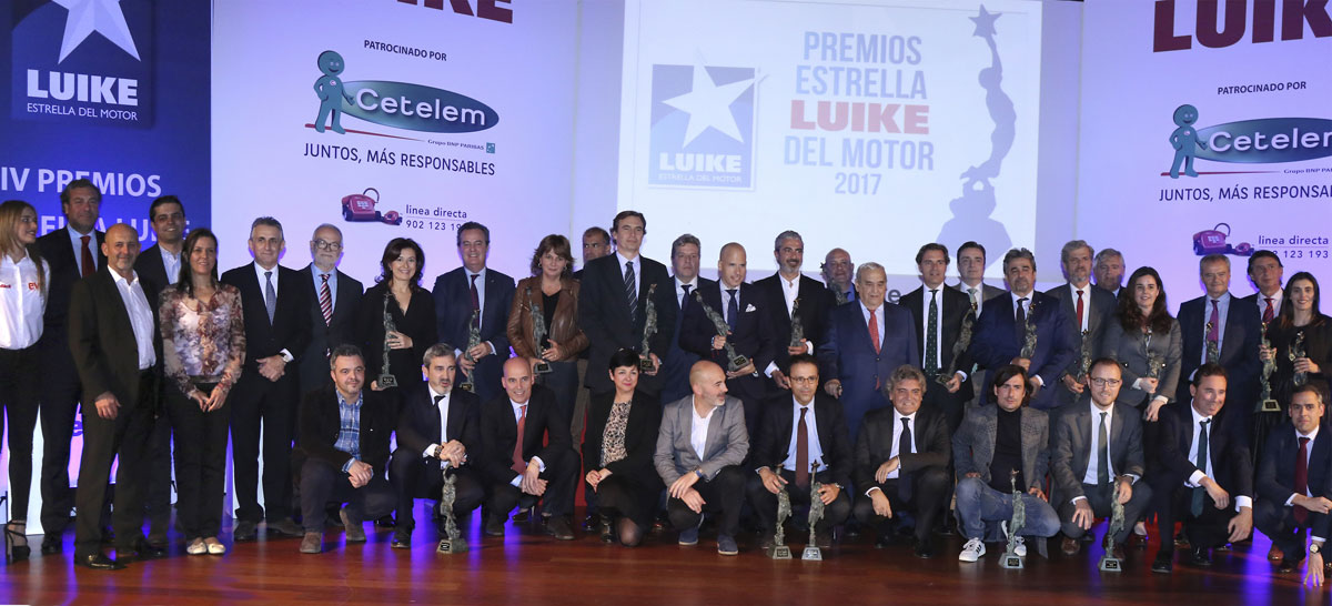 Los premiados en la gela de los Estrella LUIKE