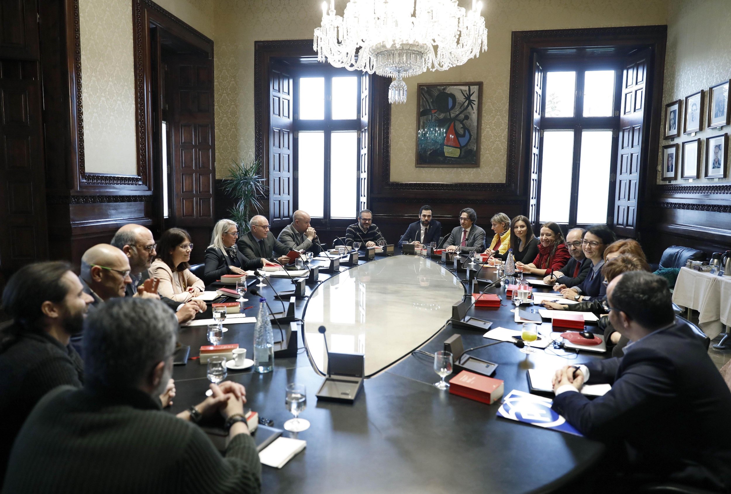 Reunión de la mesa del Parlament de Catalunya