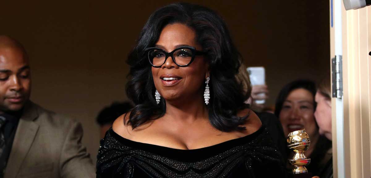 Oprah Winfrey tras recibir el galardón honorífico Cecil B. DeMille, el 7 de enero de 2018. 
