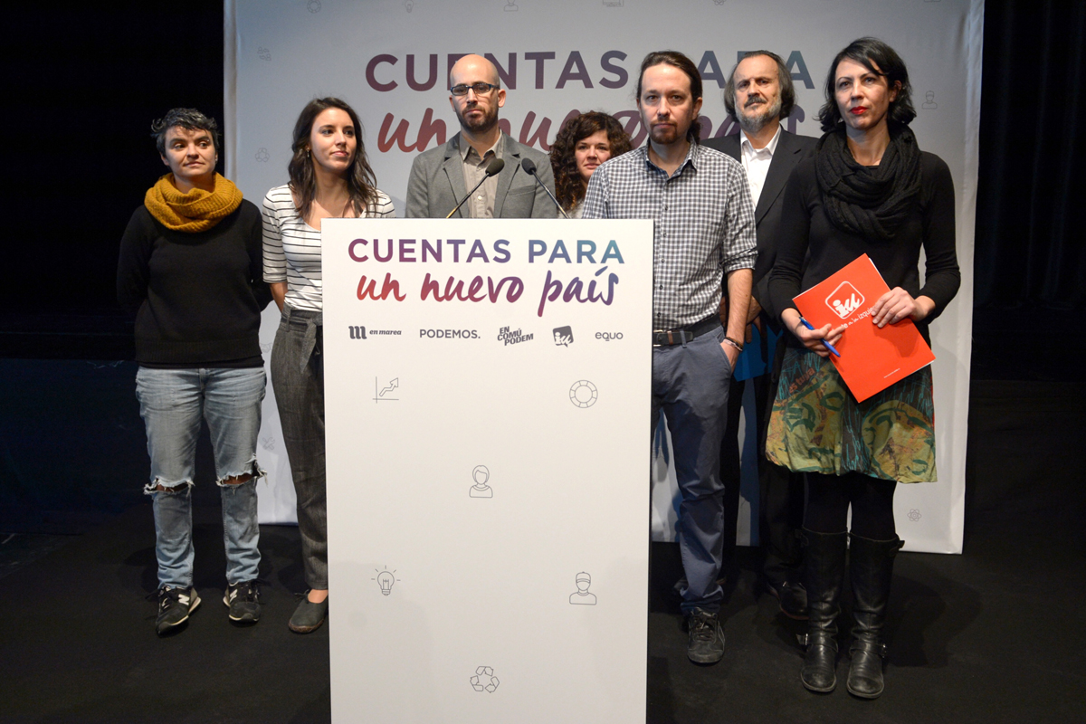 Podemos presenta sus presupuestos alternativos a los del Partido Popular fuente Podemos